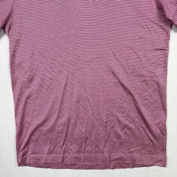 CANALI 1934 Geometric Polo Shirt Mens 50 Small Short Sleeve Italy Mauve Purple - Picture 3 of 11